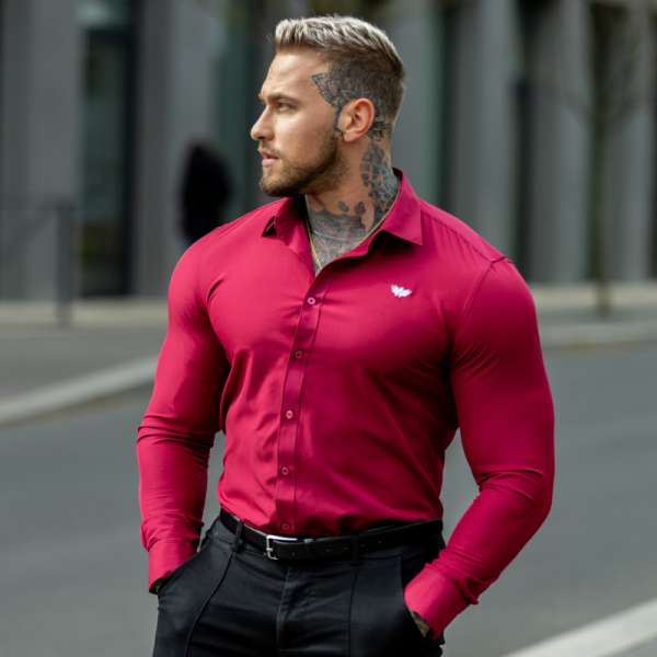 Sztreccs ing Iron Aesthetics Slim Stretch, bordó