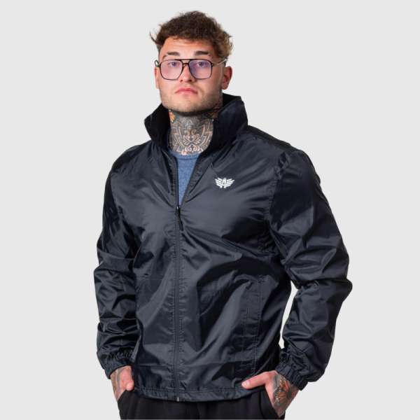 Férfi dzseki Iron Aesthetics Windblocker, fekete