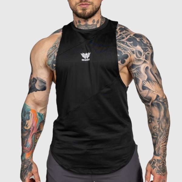 Edzőtrikó Iron Aesthetics Gym Tank, fekete