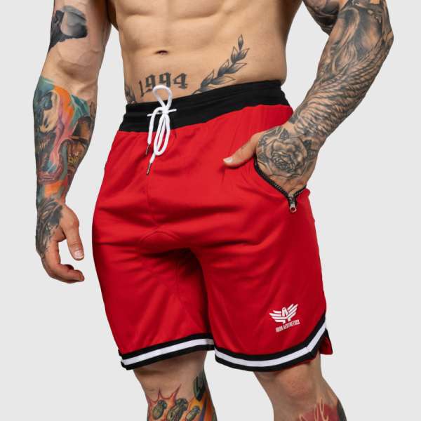 Edzőshort Iron Aesthetics Unleash, piros