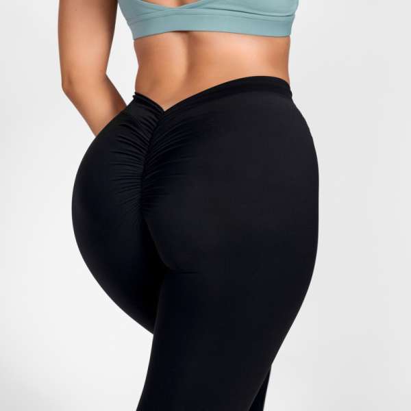 Női leggings Iron Aesthetics Scrunch, fekete