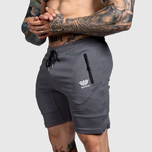 Sportos short Iron Aesthetics Lightning, sötétszürke