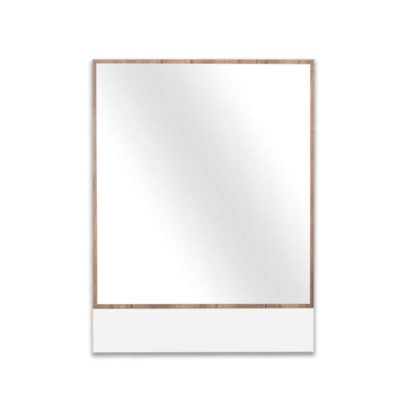 Tükör, 63x81 cm, fehér-dohánytölgy - PABLO - Butopêa