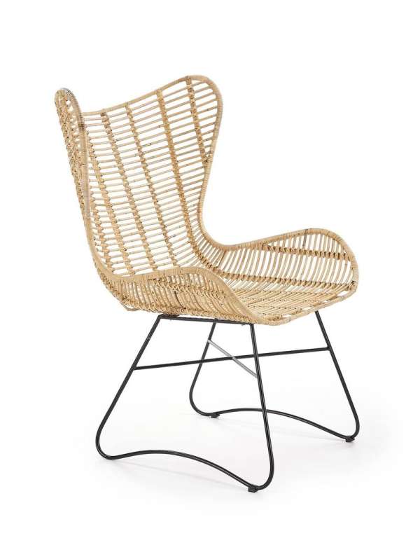Rattan fotel, fém lábbal - TOTEM - Butopêa