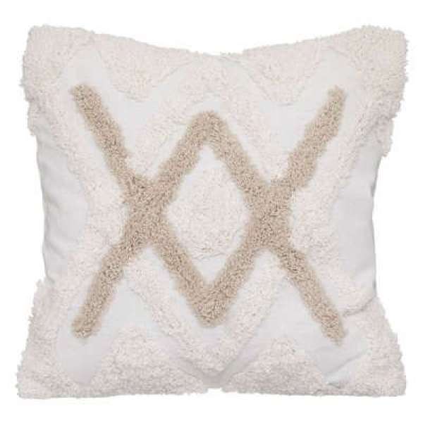 Díszpárna huzat 40x40cm, fehér és bézs – BERBERE - Butopêa