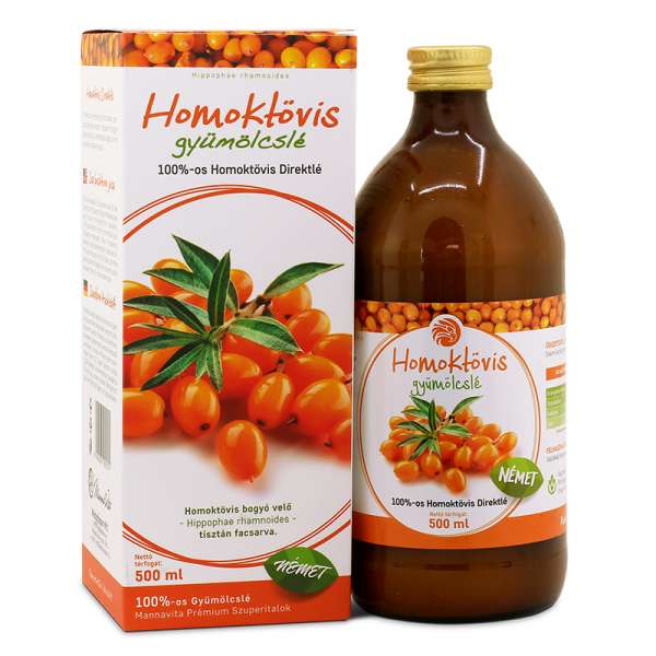 Mannavita HOMOKTÖVIS gyümölcslé 100%-os, 500 ml