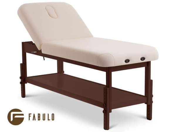 FABULO Spa Lux V2 Dark Set favázas fix masszázságy Kárpit színe: krém, Ágy szélessége: 76 cm