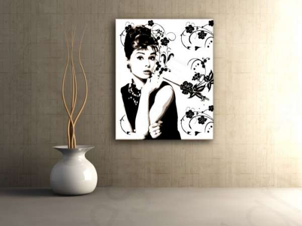 Kézzel festett vászonképek POP Art Audrey Hepburn ah6  (POP)