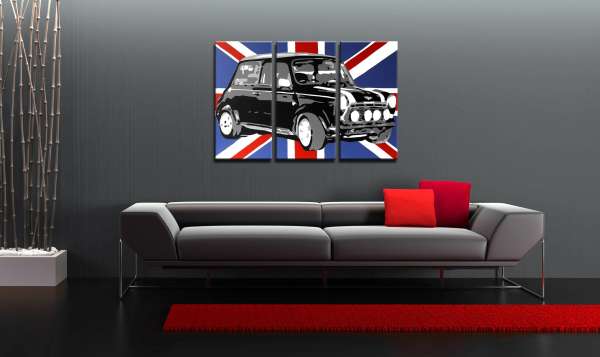 Kézzel festett POP Art festmény MINI COOPER 3 db mini2 | különböző méretek