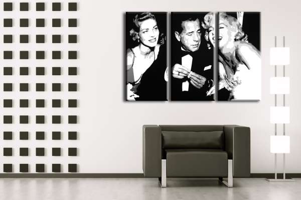 Kézzel festett POP Art festmény AL Bogard 3 db bog2 | különböző méretek