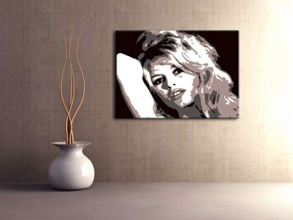 Kézzel festett POP Art festmény Brigitte Bardot 1 db bárpult | különböző méretek