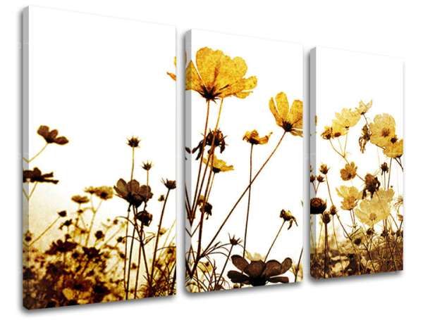 3 részes falfestmény FLOWERS XOBKV143E30