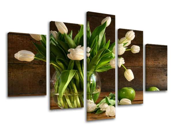 5 részes falfestmény FLOWERS XOBKV113E50