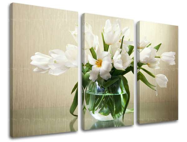 3 részes falfestmény FLOWERS KV033E30