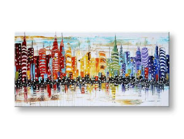 Kézzel festett falfestmény CITY FB164E1 | különböző méretek
