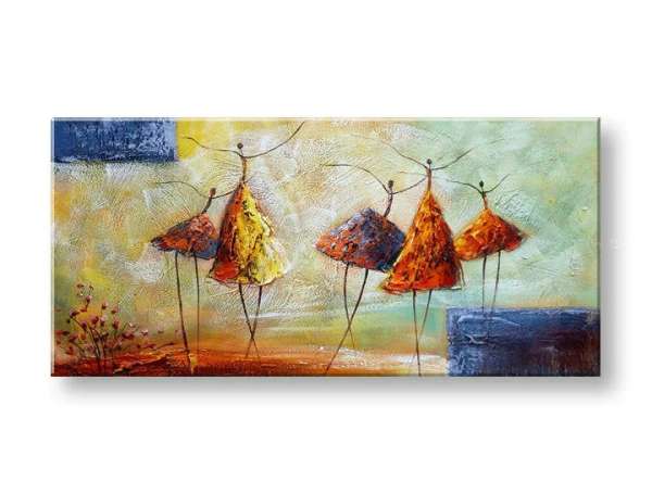 Kézzel festett falfestmény DANCERS FB457E1 | különböző méretek