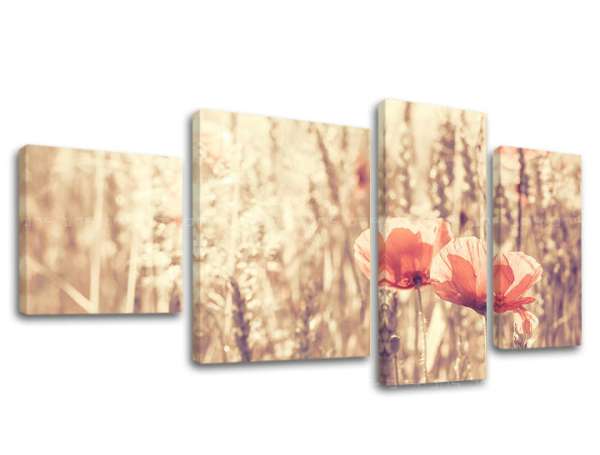 4 részes falfestmény FLOWERS KV074E40