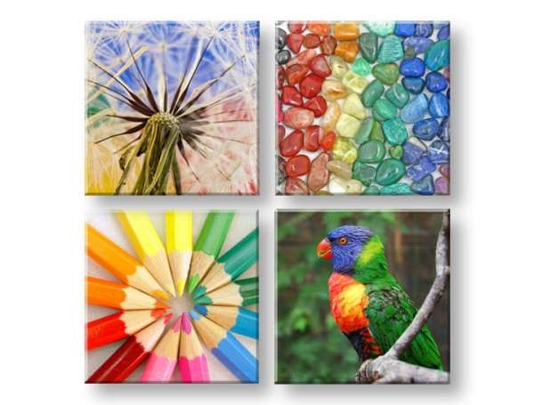 Falfestmény Színes vibrálás 4 rész XOBKOL20E42