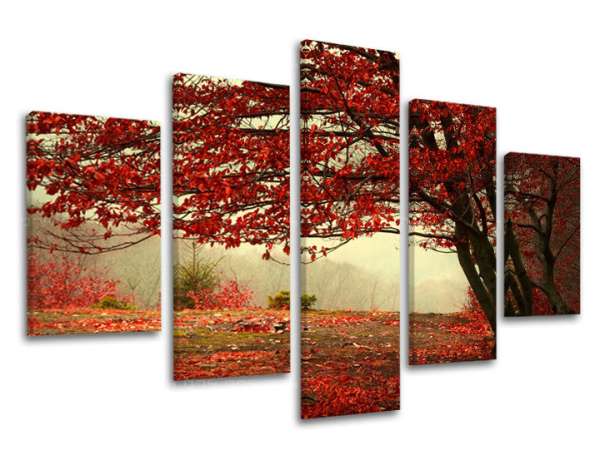 5 részes falfestés TREES ST017E50