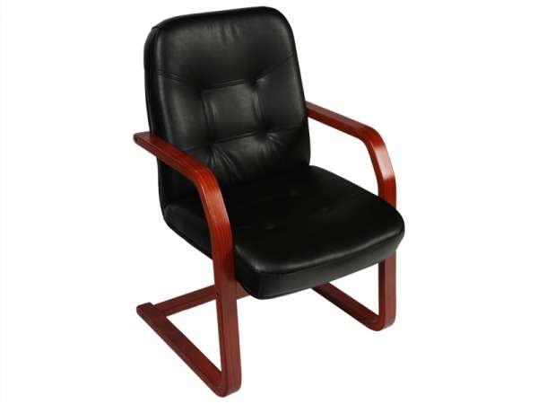 LIN-Executive Wood Visitor bőr tárgyalófotel