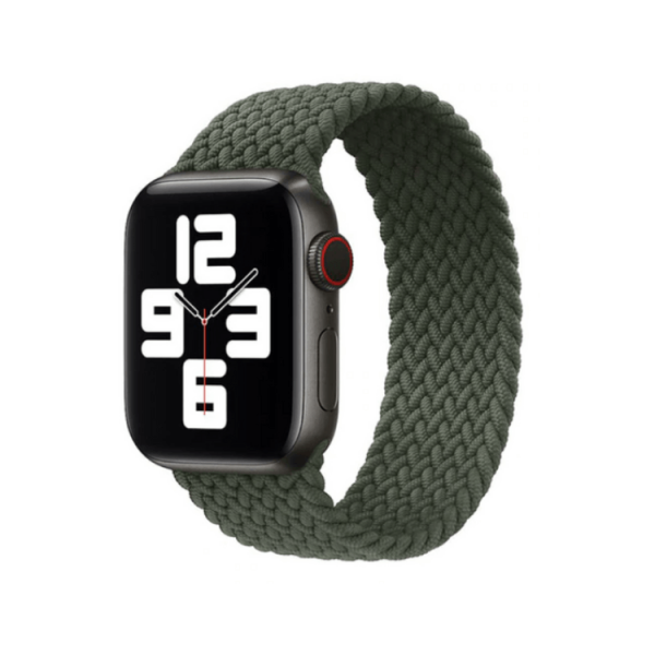 Fonott Körpánt Apple Watchhoz - Zöld - 42, 44, 45, 49mm - L