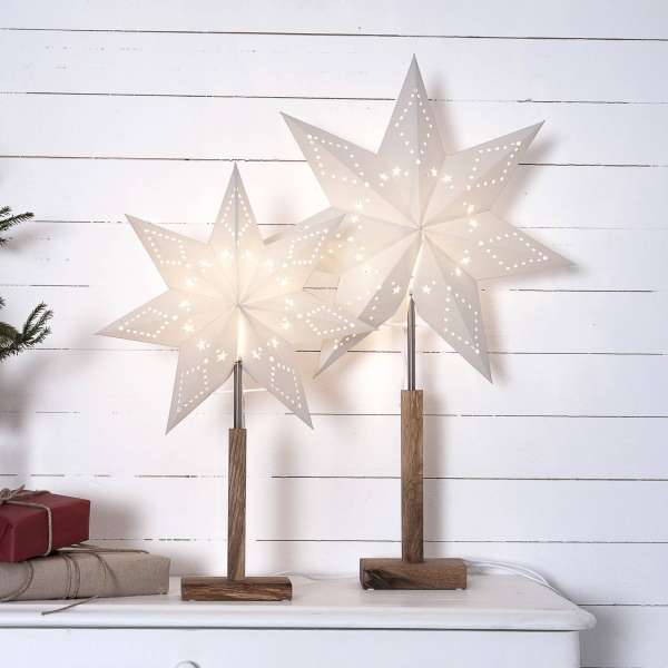 Karo - álló deco lámpa csillag mintával 55 cm