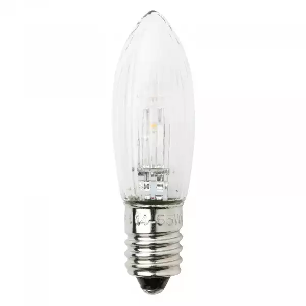 E10 0,3W 14-55V LED tartalék izzók 3db gyertya