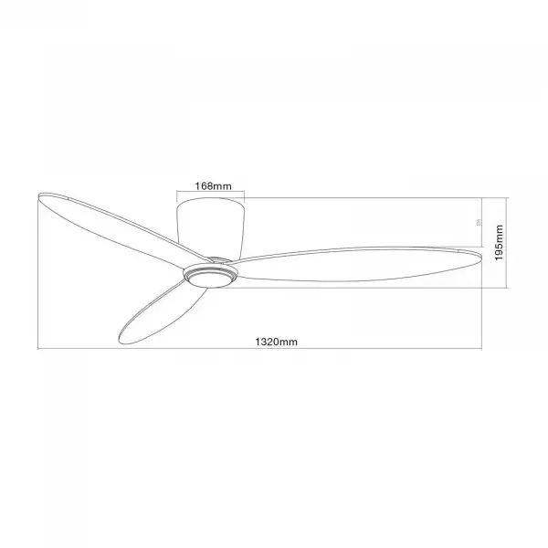 Beacon mennyezeti ventilátor Airfusion Radar fekete 132 cm csendes