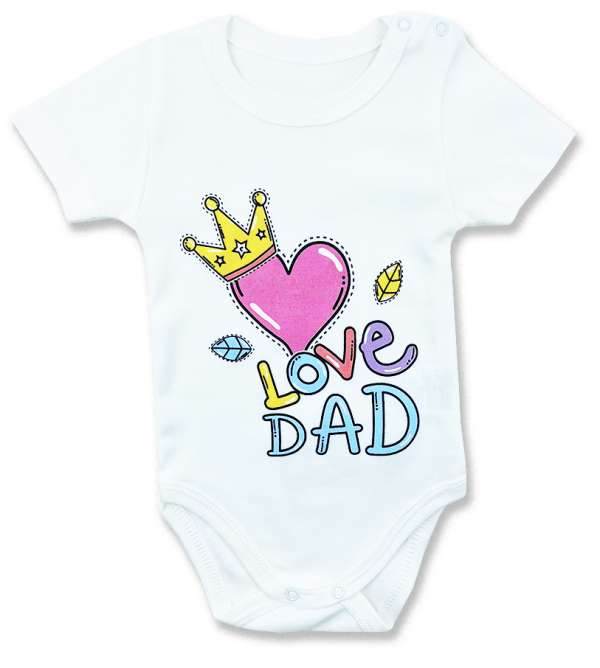 Baba body, kombidressz- Love Dad Méret: 80 (9-12hó)