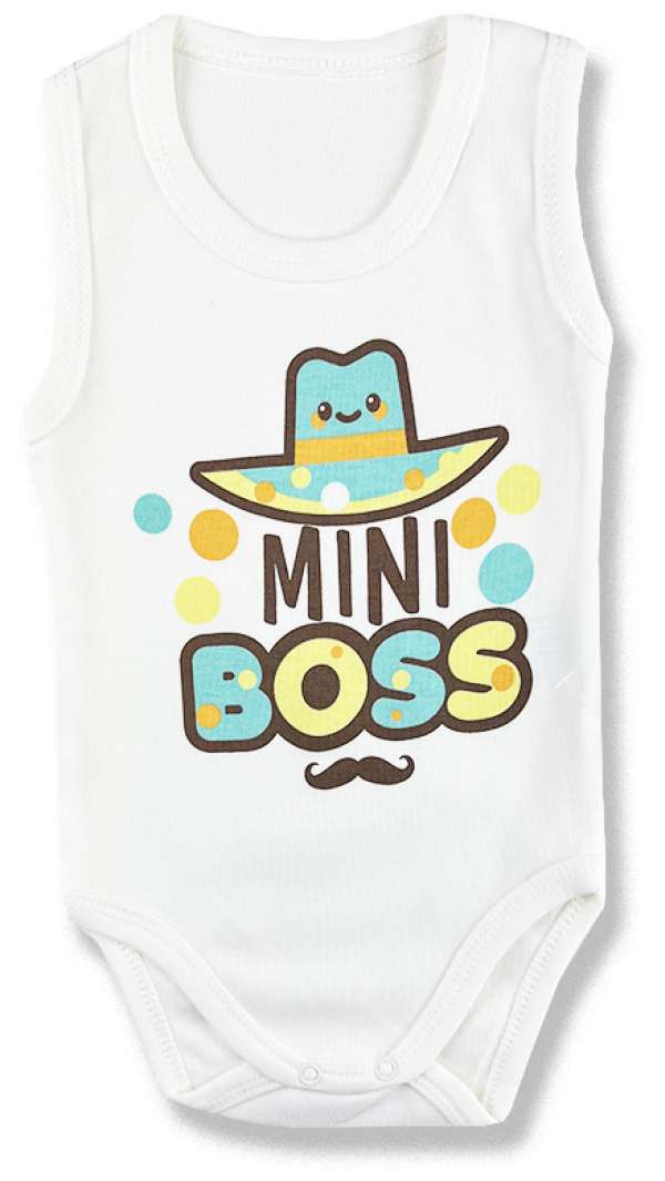 Baba ujjatlan body, kombidressz- Mini Boss Méret: 74 (6-9hó)