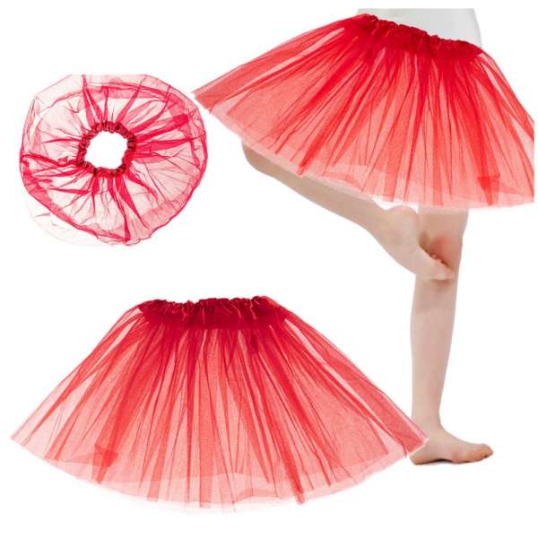 Tulle tutu szoknya jelmez piros