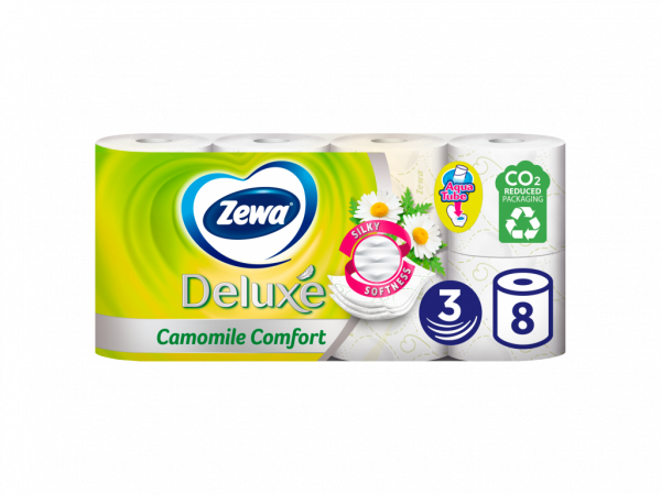 Zewa deluxe toalettpapír camomile fehér 3rétegű 8tekercses