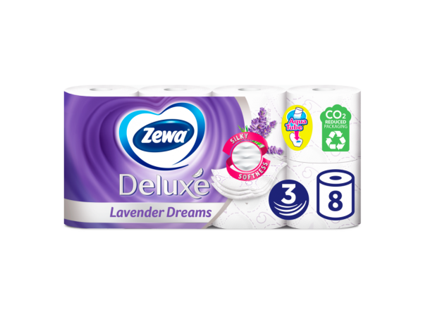 Zewa deluxe toalettpapír lavender dreams 3 rétegű 8 tekercs