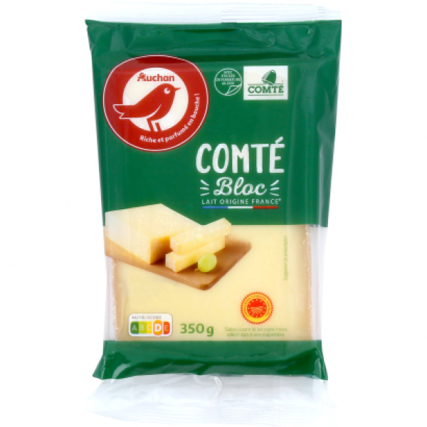 Auchan Kedvenc Comté oltalom alatt álló eredetmegjelöléssel ellátott sajt 350 g