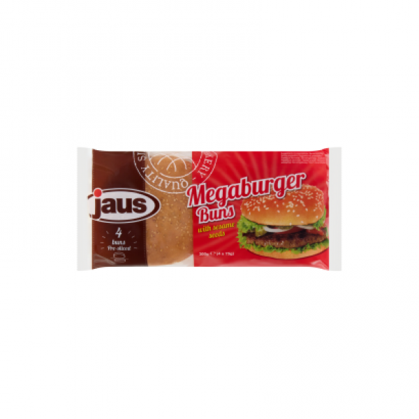 Jaus szezámmagos hamburger zsemle 4 x 75 g (300 g)