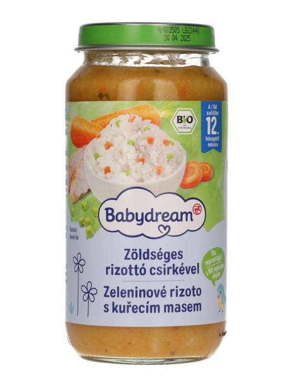 Babydream Bébiétel Zöldséges Rizottó Csirkével 12 Hónapos Kortól - 250 g