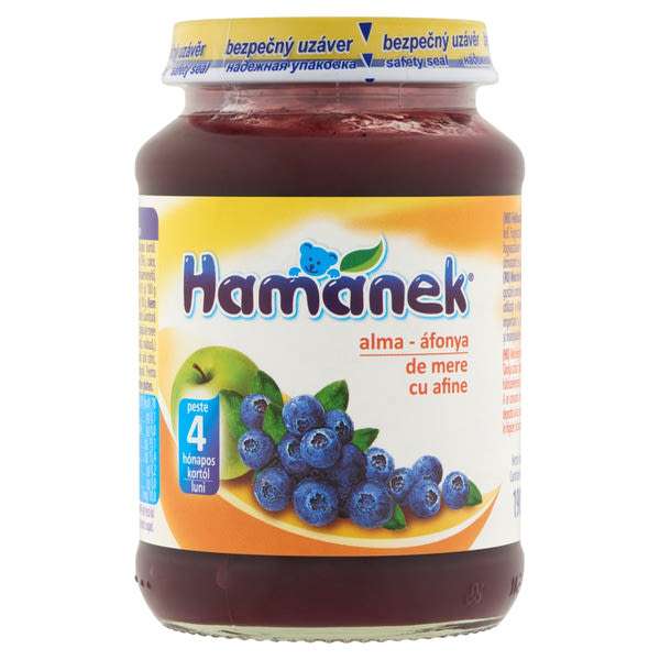 Hamánek Bébiétel Alma- Áfonya 4 Hónapos Kortól - 190 g