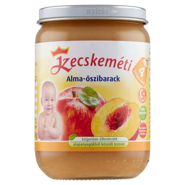 Kecskeméti bébiétel almával és őszibarackkal 4 hónapos kortól - 190 g