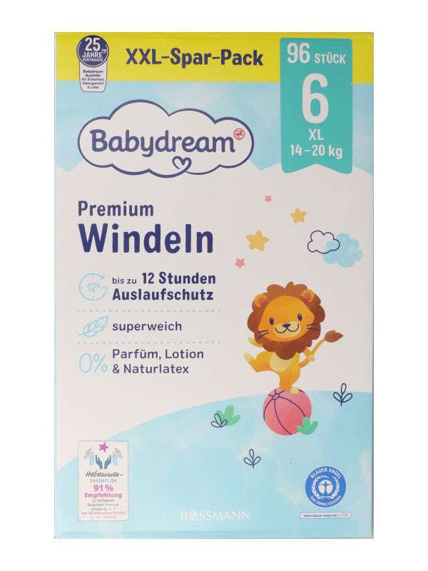 Babydream XXL Megapack pelenka 6-os, 14-20 kg - 96 db