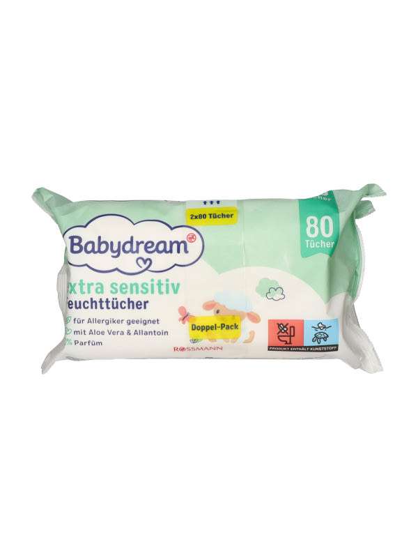 Babydream Extra Sensitive Törlőkendő - 160 db