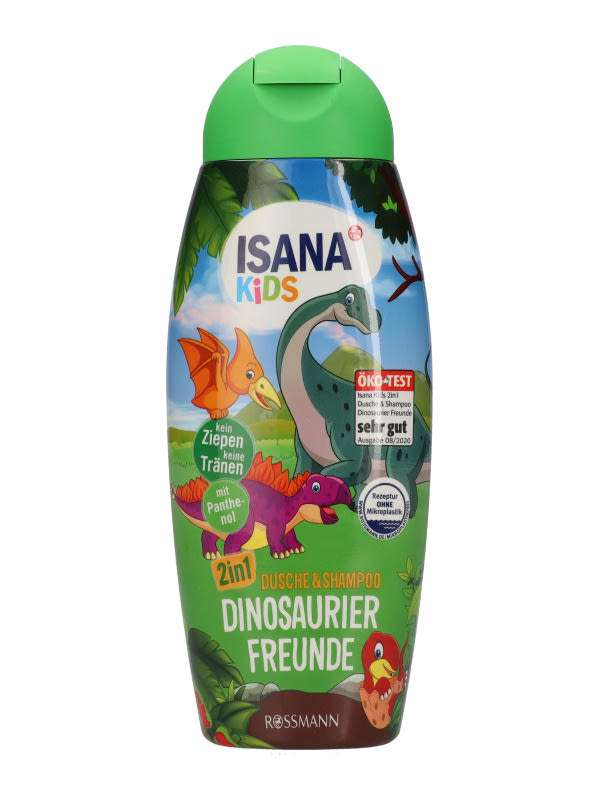 Isana Kids Dinoszaurusz barátok 2in1 tusfürdő& hajsampon - 300ml