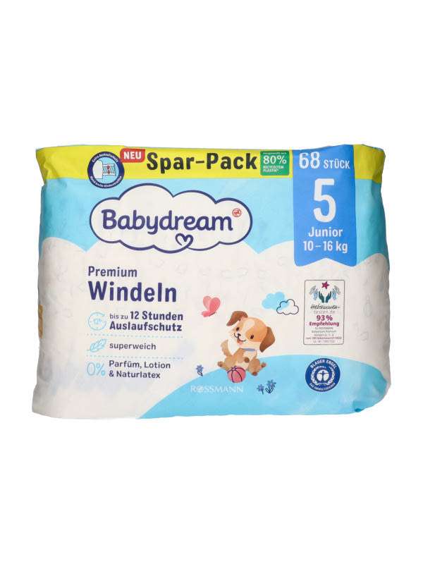 Babydream Duopack Jumbo nadrágelenka 5-ös, 10-16 kg - 68 db