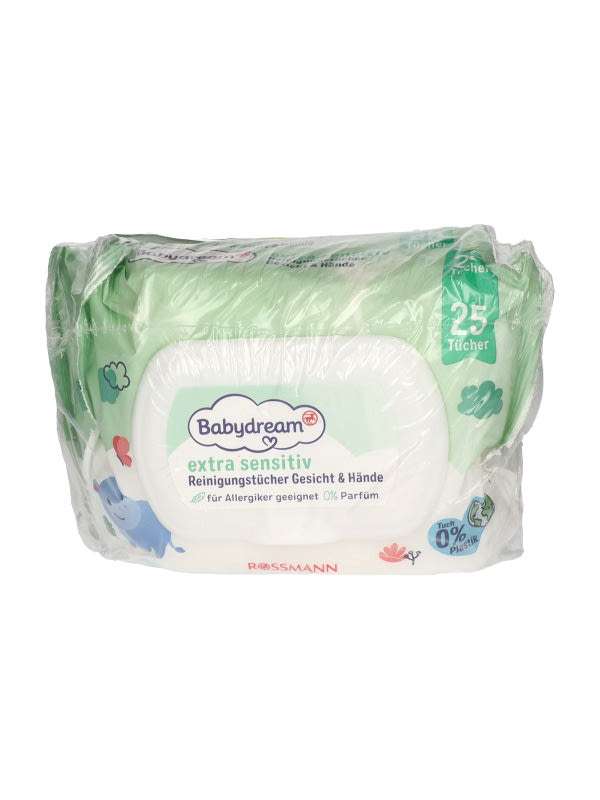 Babydream kéz- és arctisztító kendő 4x25 db - 100 db