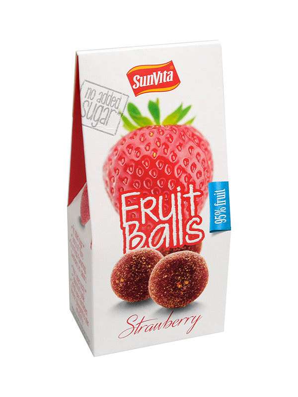 Sunvita epres gyümölcsgolyó eperpor borításban - 1 db