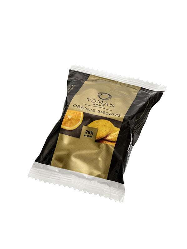 Toman keksz, kandírozott narancshéj darabokkal - 37,5 g