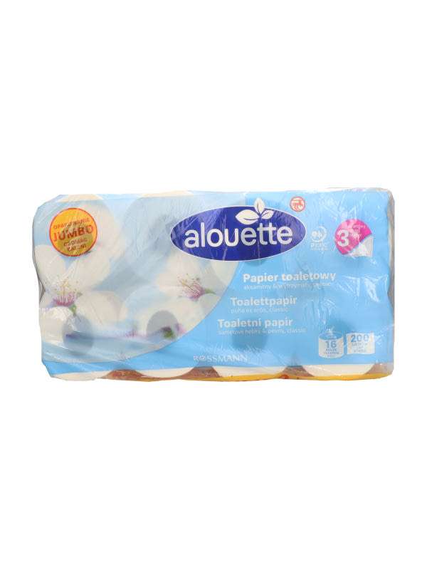 Alouette 3 Rétegű Toalettpapír - 16 tekercs
