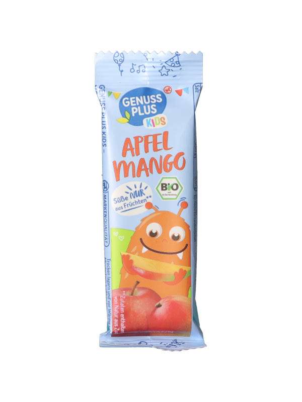 Genuss Plus Kids Bio almás-mangós gyümölcsös szelet 3 éves kortól - 25 g