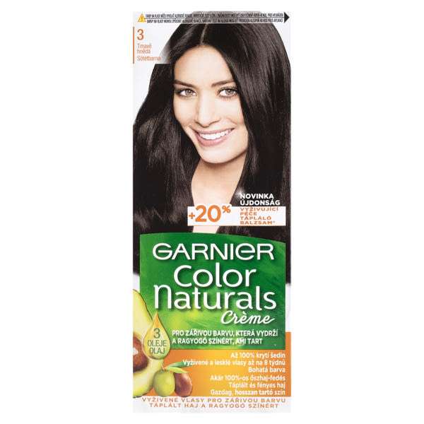 Garnier Color Naturals Tartós hajfesték 3.0 Sötétbarna - 1 db