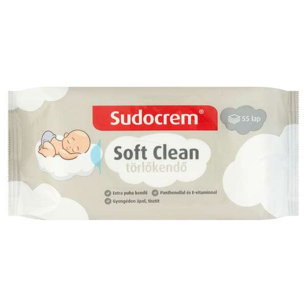Sudocrem Soft Clean Törlőkendő - 55 db