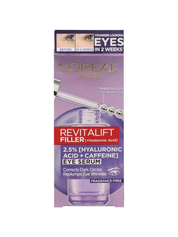 L'Oréal Paris Revitalift Filler szemkörnyék szérum 2,5% hialuronsavval - 20 ml